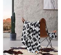 Wrangler - Throw Blanket, Soft Plush Fleece Bedding, Western Decor for Bed or Couch (Navajo Black, 50" x 70")