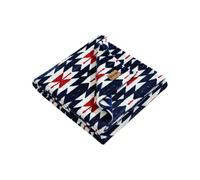 Wrangler - Throw Blanket Soft Plush Fleece Bedding Yellowstone Inspired Western Decor for Bed or Couch (Navajos Blue 50"""" x 70"""")