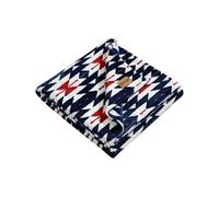 Wrangler - Throw Blanket, Soft Plush Fleece Bedding, Yellowstone Inspired, Western Decor for Bed or Couch (Navajos Blue, 50" x 70")