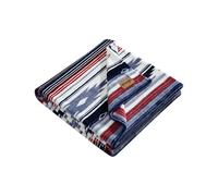 Wrangler - Throw Blanket, Soft Plush Fleece Bedding, Yellowstone Inspired, Western Decor for Bed or Couch (Coyote Sands Blue/Red, 50" x 70")