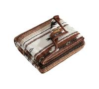 Wrangler - Throw Blanket, Super Soft Sherpa Bedding with Corduroy Reverse, Yellowstone Inspired, Western Luxurious Bedding, Oeko-Tex Certified (Coyote Sands Orange, 50" x 60")