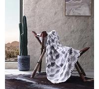 Wrangler - Throw Blanket, Ultra Plush Fleece Home Bedding, Perfect for Couch or Bed (Canyon Ikat Grey, Throw)