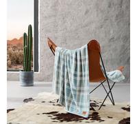 Wrangler - Throw Blanket Ultra Soft Plush Fleece Blanket (Jackson Plaid Blue Oversized Throw) 50 x 70