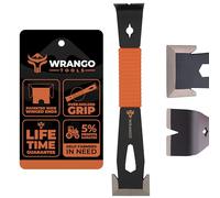 Wrangler Tools - 9.5-inch Flat Scraper Bar - Nail Puller - Trim Bar - Shock Absorbing Grip - Bolt Remover - Wide Winged Edges
