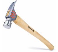 Wrangler Tools Titanium Framing Hammer - 14oz Head, 17in Wood Handle, Smooth Face, 38mm Diameter Pole