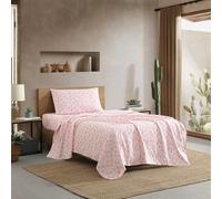Wrangler - Twin XL Bed Sheets, Breathable & Wrinkle Resistant Bedding with Matching Pillowcase, Lightweight for Year-Round Use, Dorm Essentials (Steer Skulls Pink)