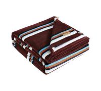 Wrangler Ultra Soft Plush Fleece Reversible Bedding, Lightweight Home Decor for All Seasons Blanket, Twin, Western Saddle Stripe Red