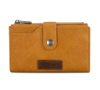 Wrangler Wallet for Women Bifold Card Holder with Zipper and ID Window, A-Yellow, CA1612, Chic