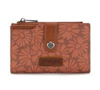 Wrangler Wallet for Women Bifold Card Holder with Zipper and ID Window, Sunflower-Brown