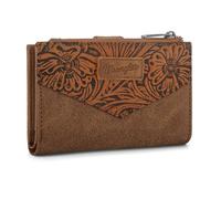 × Wrangler Wallet for Women Designer Bifold Wallet Women'S Wallets, Card Cases & Money Organizers, Embossed-Brown, 6" x 1" x 3.7", Classic