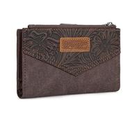 × Wrangler Wallet for Women Designer Bifold Wallet Women'S Wallets, Card Cases & Money Organizers, Embossed-Coffee, S, Classic