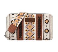Wrangler Wallet Purse for Women Western Aztec Clutch Wristlet Wallet with Credit Card Holder, A-Beige, Trendy