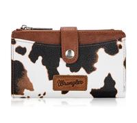 Wrangler Wallets for Women Slim Bifold Credit Card Holder, B-Brown, Chic