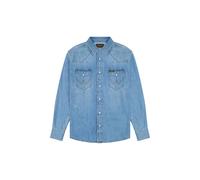 Denim shirt Wrangler Western Mid Light Whash Bleu S