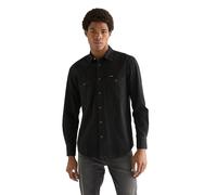 Wrangler Men's Western Shirt, Rinse Black, M
