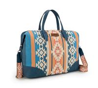 Wrangler Western Travel Weekender Bag Designer Aztec Duffel Bags for Women, Jean