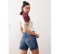 Wrangler Womens 5inch cowboy denim short in vintage mid blue - Size 27 (Waist)