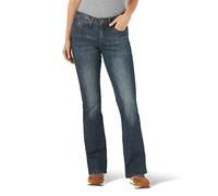 Wrangler Women's Aura Instantly Slimming Mid Rise Boot Cut jeans, Denim, 6 Short UK