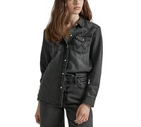 Wrangler Women's Boyfriend Denim Snap Closure Shirt, Nashville, S