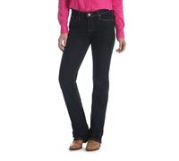 Wrangler Women's Q-Baby Mid Rise Boot Cut Ultimate Riding Jean, Dark Dynasty, 9W x 30L