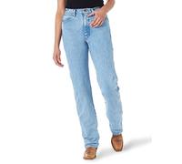 Wrangler Women's Cowboy Cut High Rise Slim Fit Tapered Leg Jean, Antique Wash, 5-32