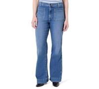 Wrangler Womens Flare Jeans, Black (Raven), 26W / 34L UK