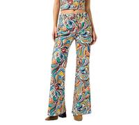 Wrangler Women's High Rise Flare Jeans, Latigo Print, 30W x 32L