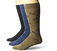 Wrangler Women's Ladies Horse Boot Socks 3 Pair Pack, Taupe/Denim/Charcoal, Medium