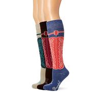 Wrangler Women's Ladies Rayon Horseshoe Boot Socks 3 Pair Pack