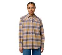 Wrangler Women's Loose Western Shirt, chai Tea, L