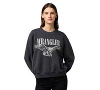 Wrangler Women's Oversized Sweat Sweatshirt, Faded Black I, M