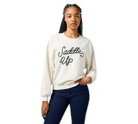 Wrangler Women's Oversized Sweat Sweatshirt, Vintage White, M