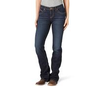 Wrangler Women's Q-Baby Mid Rise Boot Cut Ultimate Riding Jean | Mid rise fit, Boot cut, Flat comfort seams, Decorative back pocket stitching, Five-pocket styling