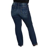 Wrangler Women's Q-Baby Plus Size Mid Rise Boot Cut Ultimate Riding Jean, Dark Wash, 26W x 30