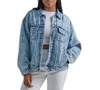 Wrangler Women's Relaxed Fit Girlfriend Denim Jacket, Moonchild, S