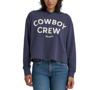 Wrangler Women's Retro Cropped Hoodie Sweatshirt Hooded, Odyssey Gray, Medium