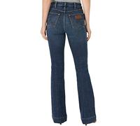 Wrangler Women's Retro High Rise Trouser Green Jean, Sara, 33W x 32L