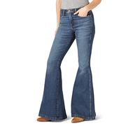 Wrangler Women's Retro High Rise Trumpet Flare Green Jean, Paige, 32-33