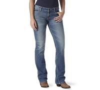 Wrangler Women's Retro Mae Mid Rise Stretch Boot Cut Jean, Deadwood, 9W x 34L