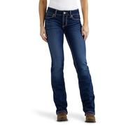 Wrangler Women's Retro Mid Rise Boot Cut Jean, Dark Blue, 13W x 34L
