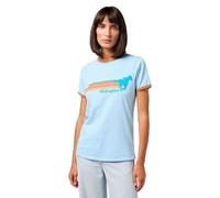 Wrangler Women's Ringer Tee T-Shirt, Dream Blue, S