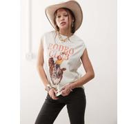 Wrangler Womens rodeo club printed vest in vintage white - Size Small