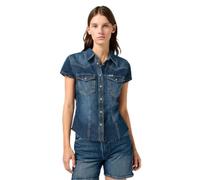 Wrangler Women's Shrunken Shirt, Crazy Indigo, XXL