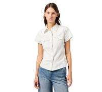 Wrangler Women's Shrunken Shirt, Vintage White, L