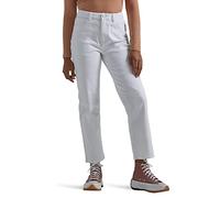 Wrangler Women's Straight Crop Jean, White, 12