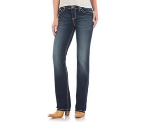 Wrangler Women's Ultimate Riding Q-Baby Boot Cut Jean, Dark Wash, 7 Long