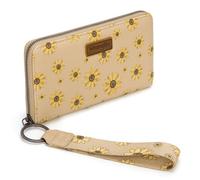 Wrangler Womens Wallet Wristlet Long Purse Clutch Large Capacity, Daisy-Apricot, Western