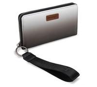 Wrangler Womens Wallet Wristlet Long Purse Clutch Large Capacity, Gradient Black, Minimalist