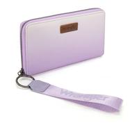 Wrangler Womens Wallet Wristlet Long Purse Clutch Large Capacity, Gradient Purple, Minimalist