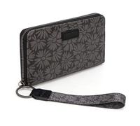 Wrangler Womens Wallet Wristlet Long Purse Clutch Large Capacity, Solid Daisy-Black, Western